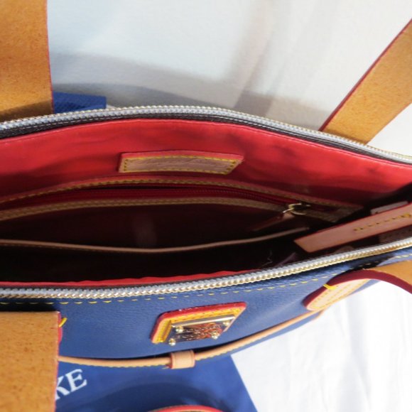 NEW BLUE Dooney & Bourke Small Daniela Pebble Leather Satchel with dust cover - Picture 3 of 7